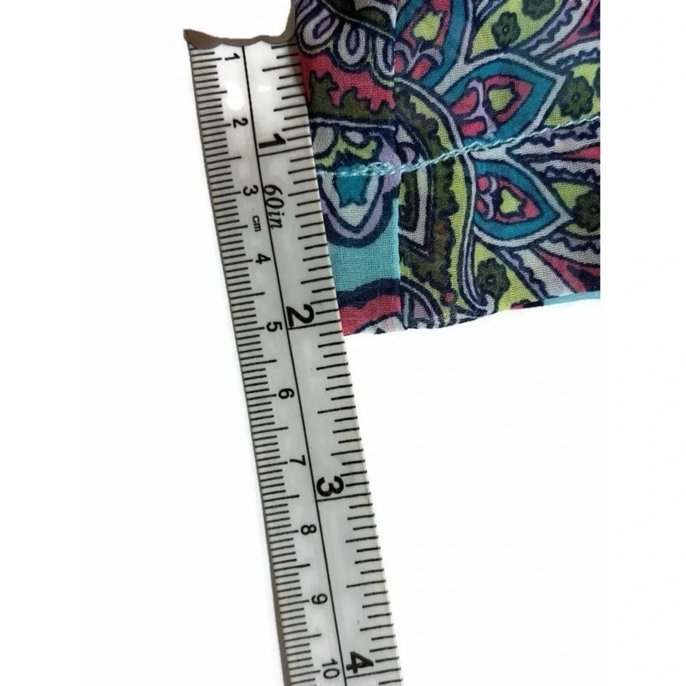 Vera Bradley New with Tags Floral Swim Coverup Romper with tassel M beach
